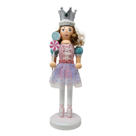 Pastel Fairy Princess Christmas Wood 14" Nutcracker - Picture 1 of 5